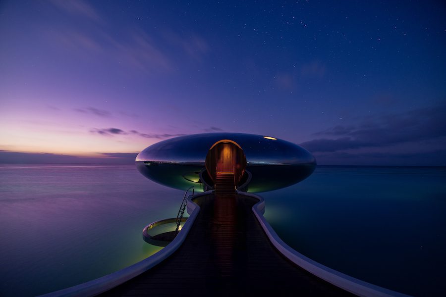 shebara resort red sea stainless steel orb villas naturalistic futurism ocean view
